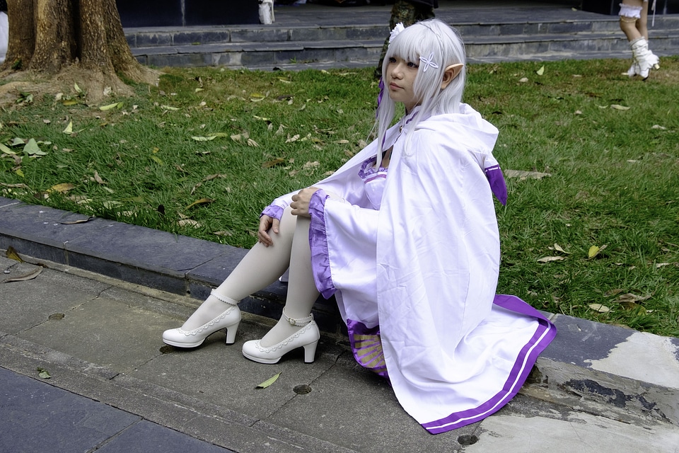 japanese style lolita maid cosplay cute girl