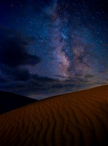 Milky Way over Dune Ripples photo