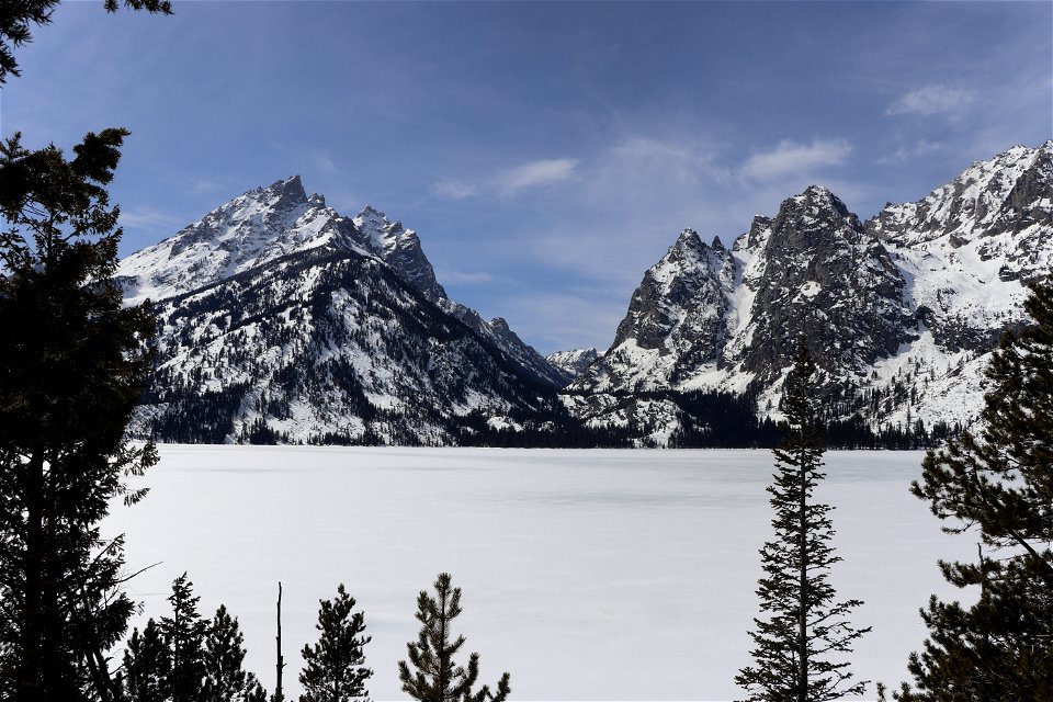 Jenny Lake Overlook in Winter