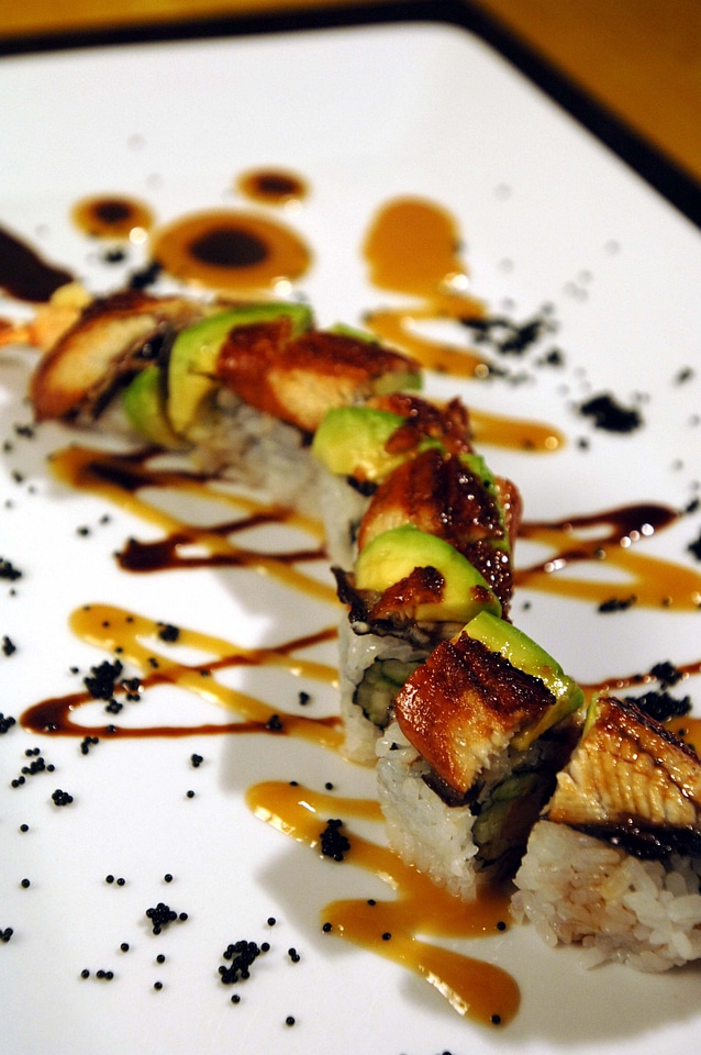 Japanese Food Hidden Dragon Roll