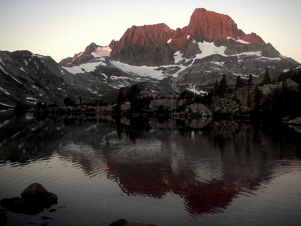 Garnet Lake at Sunrise Devils Postpile National Monument