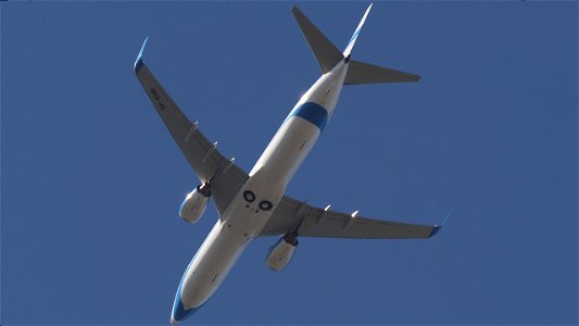 Boeing 737-8Q8 SP-ENR Enter Air from Pristina (8200 ft.)