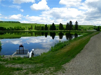 Valley City Fish Hatchery Pond in the Spring photo