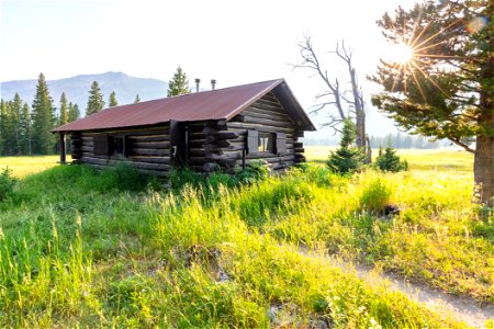 Heart Lake Patrol Cabin: northeast view