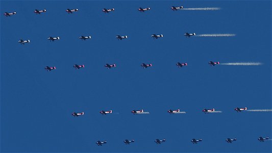 The Aerobatics Group "Skytexter" writing messages over the "Oktoberfest"