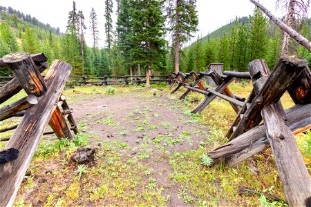 Horse corrals at Upper Miller Patrol Cabin