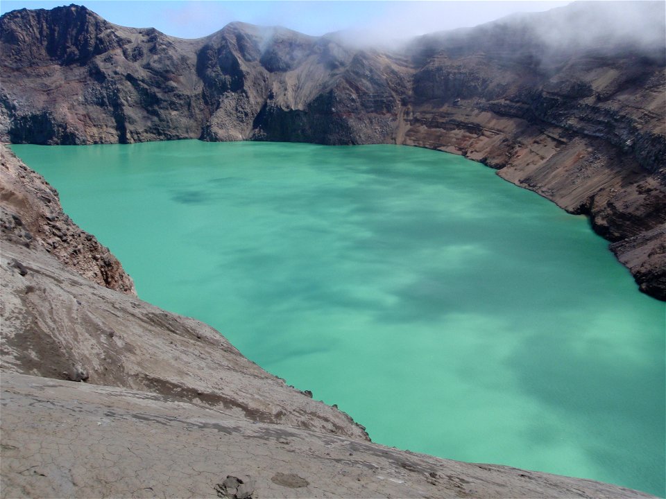 Caldera lake in Kasatochi Island photo