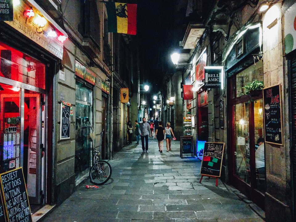 Evening view of Barcelona, Spain