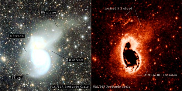 M51 ultra-deep image + H-aplha photo