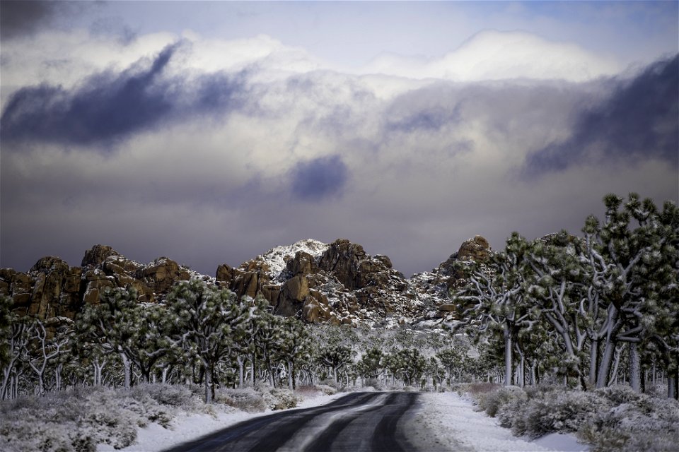 Park Boulevard and Hidden Valley in the snow
