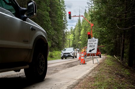 One Lane Traffic - Construction photo