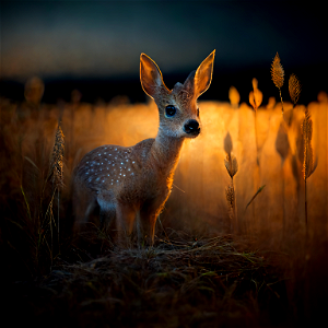 'A Fawn at the First Rays of Dawn' photo