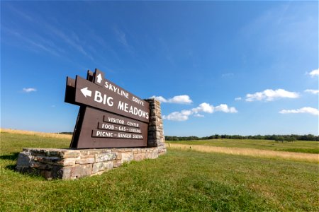 Big Meadows Entrance Sign