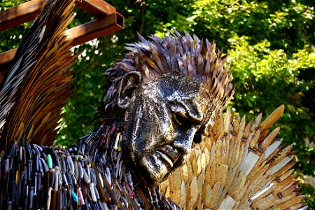 The Knife Angel at Rochester Cathedral