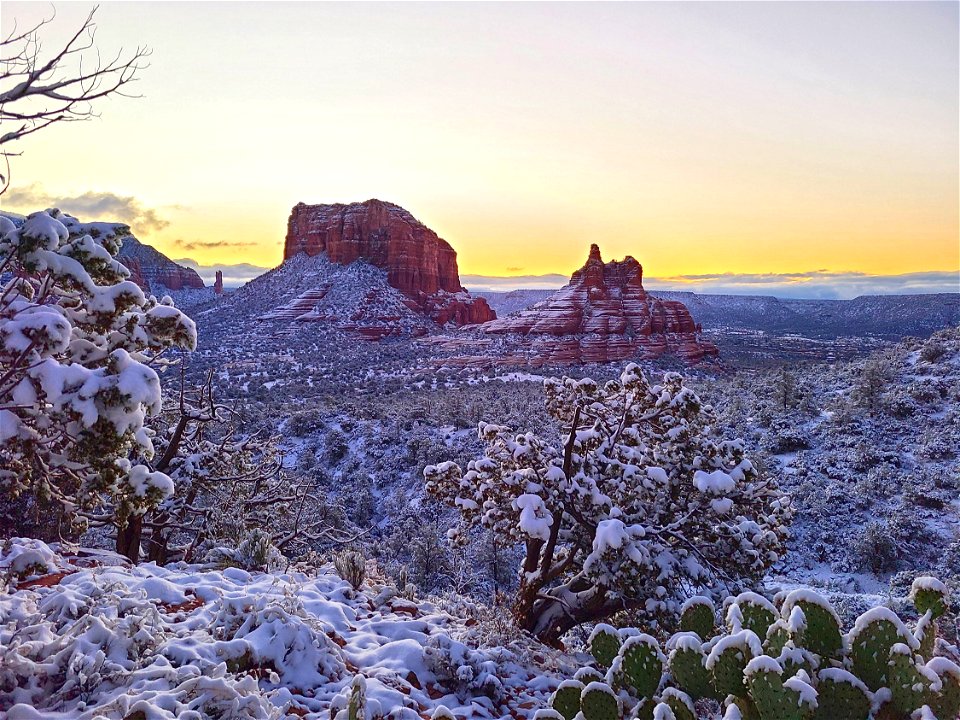 Dawn on Sedona Snow
