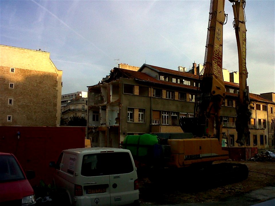 La destruction du batiment Maurice Lamy, Hôpital Necker-Enfants malades, Paris 15e