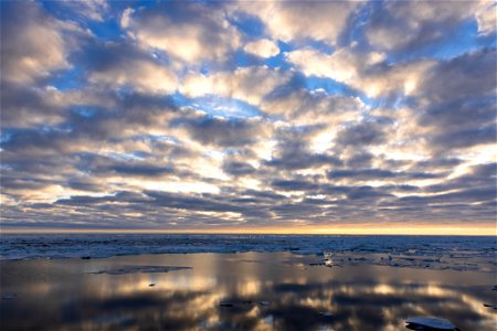 Clouds and ice on the Chukchi Sea photo