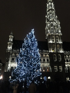 Christmas Tree on Grand Place, Brussels, Belgium