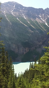 Moraine Lake is a glacially-fed lake in Banff National Park photo