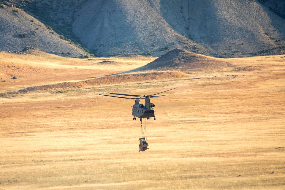Yellowstone Flood Recovery: Loader removal from North Entrance Road in Gardner Canyon by the Montana Army National Guard