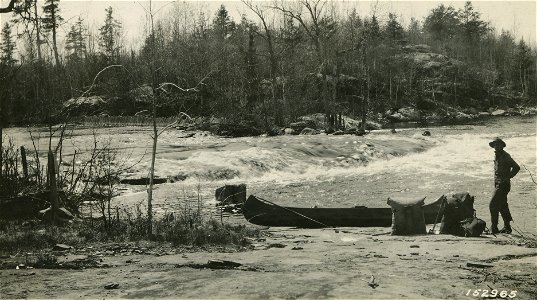 First rapids on Kawishiwi River above the forks of the stream photo