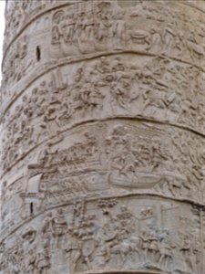 details of Trajan Column Roman Forum Rome Italy