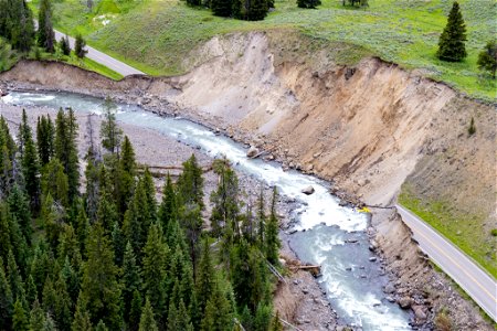 Yellowstone flood event 2022: Northeast Entrance Road washouts (after 3) photo