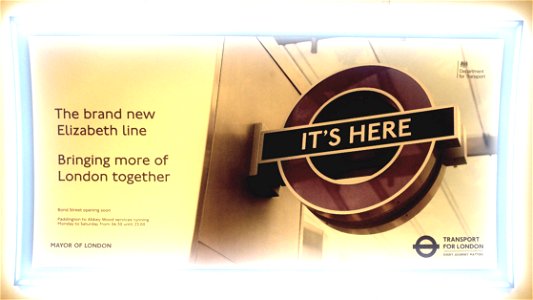 Advertisement at Farringdon station photo