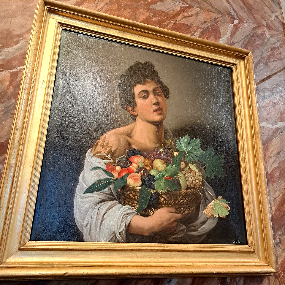 Boy with basket of Fruit Caravaggio Villa Borghese Gallary Rome Italy