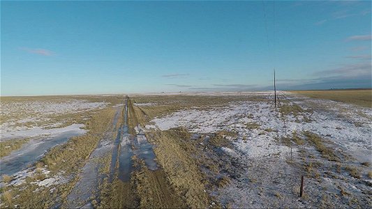Overhead 3 Looking NW along road showing fence line