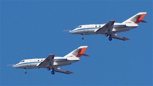 Dassault Falcon 20E-5 D-CMET DLR Flugbetriebe Roundtrip Oberpfaffenhofen (4100 ft.)