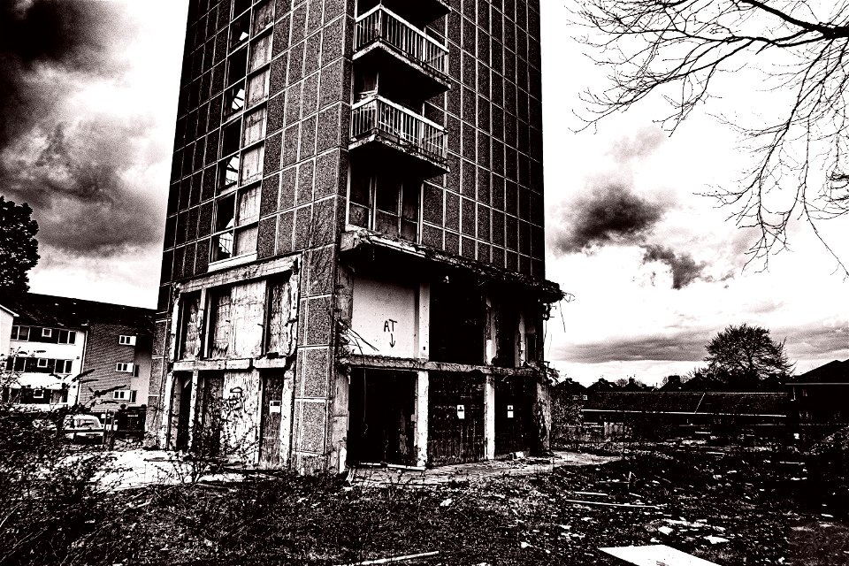 Derelict Springfield Library Tower Maidstone.