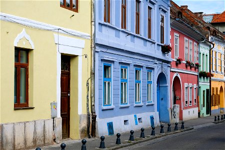 Colorful Buildings in Sibiu photo