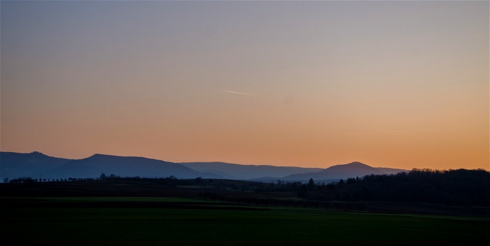 Couché de soleil sur les Vosges photo