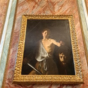 David with Head of Goliath Caravaggio Villa Borghese Gallary Rome Italy