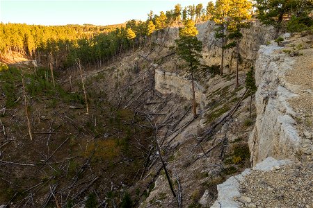 Steep cliffs and trees photo