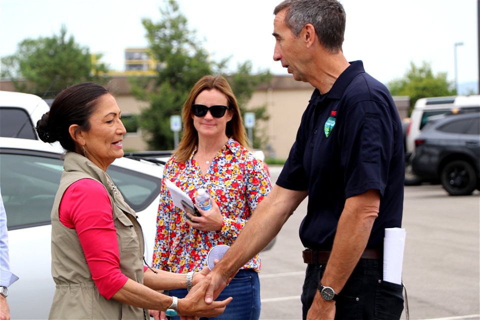 DOI Sec Haaland visiting NIFC 2022 photo