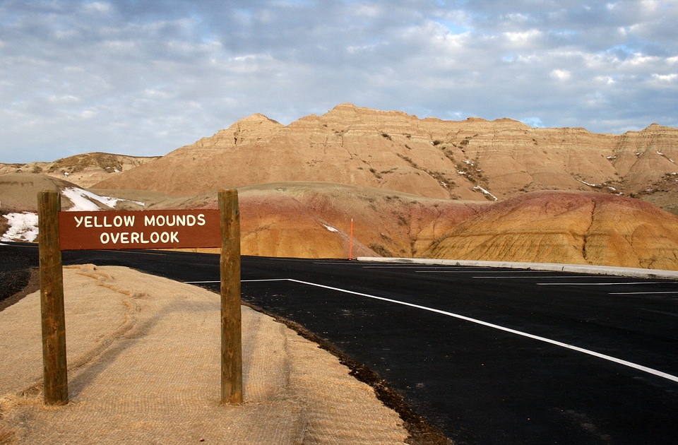 Sign at Yellow Mounds Overlook