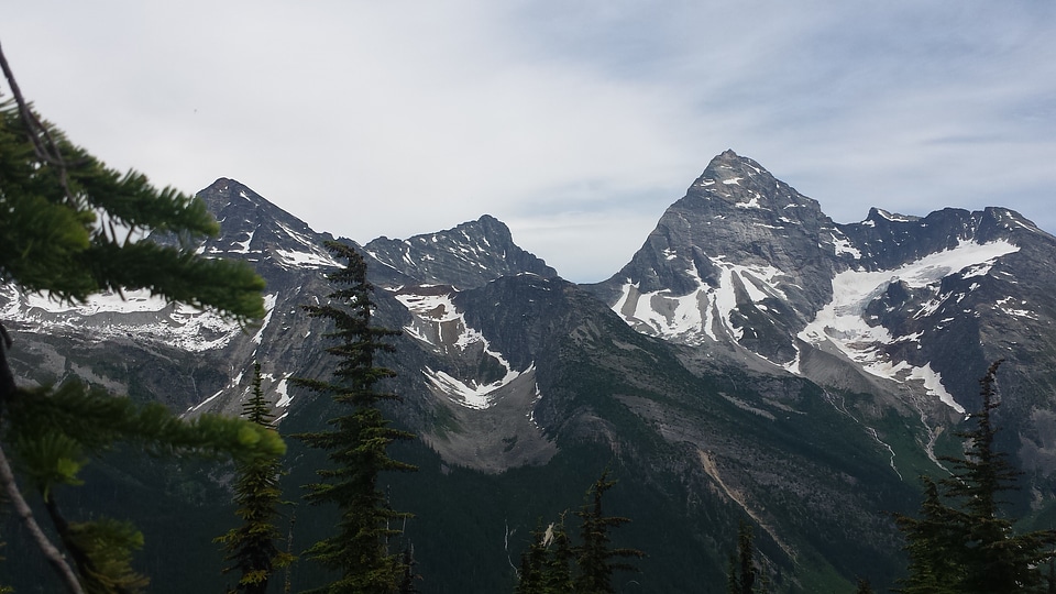 Beautiful mountain panorama of Rocky Mountains