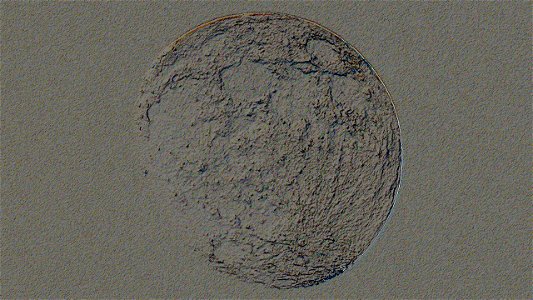 Relief eines fast vollen Mondes