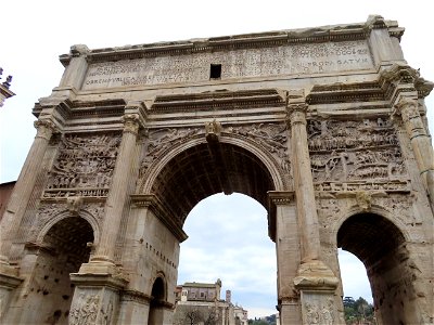 Arch of Septimius Severus Roman Forum Rome Italy photo