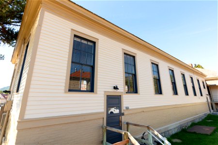 Historic Canteen building with fresh paint photo