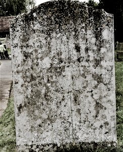 This is the original side of the headstone. It became worn. They turned it round and placed the details on the other side. With an error. He was 79 not 70.