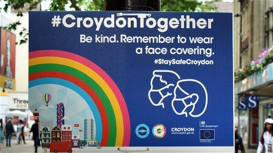 Sign in central Croydon