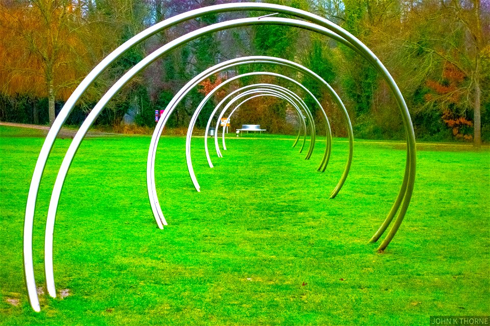 Double Helix  DNA Sculpture Maidstone Park
