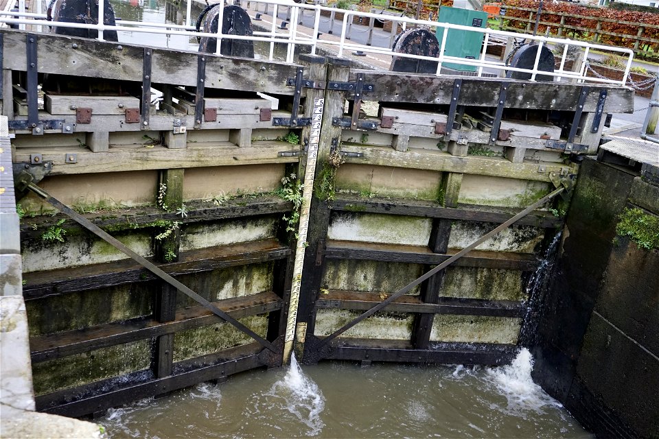 Lock Gates Holding Back The River