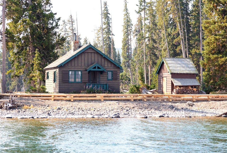 Peale Island Cabin: retaining wall under construction
