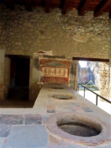 Thermopolium di Vetutius Placidus Ruins Pompeii Italy