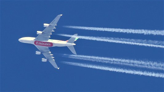 Airbus A380-861 A6-EON Emirates (Expo 2020 - Sustainability Livery) from Dubai to Frankfurt (40000 ft.)