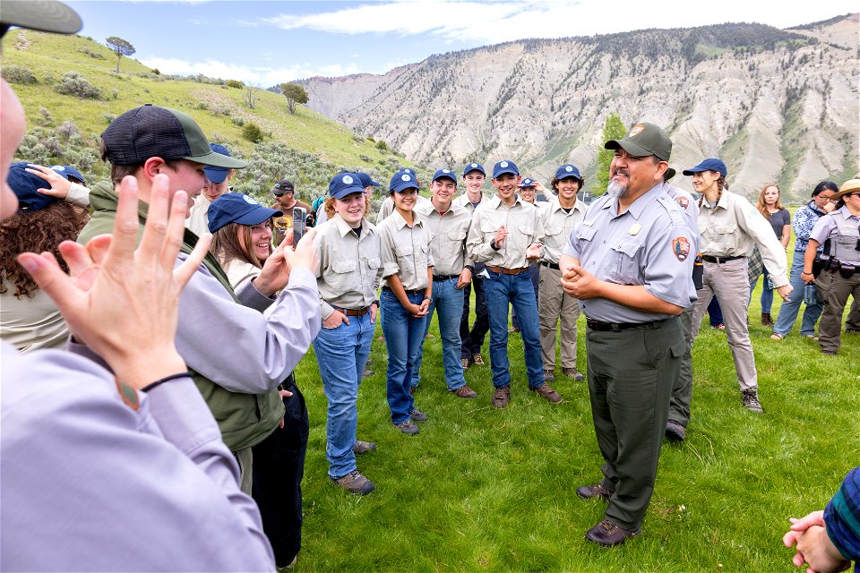 Yellowstone flood event 2022: NPS Director Chuck Sams speaks with Yellowstone YCC members
